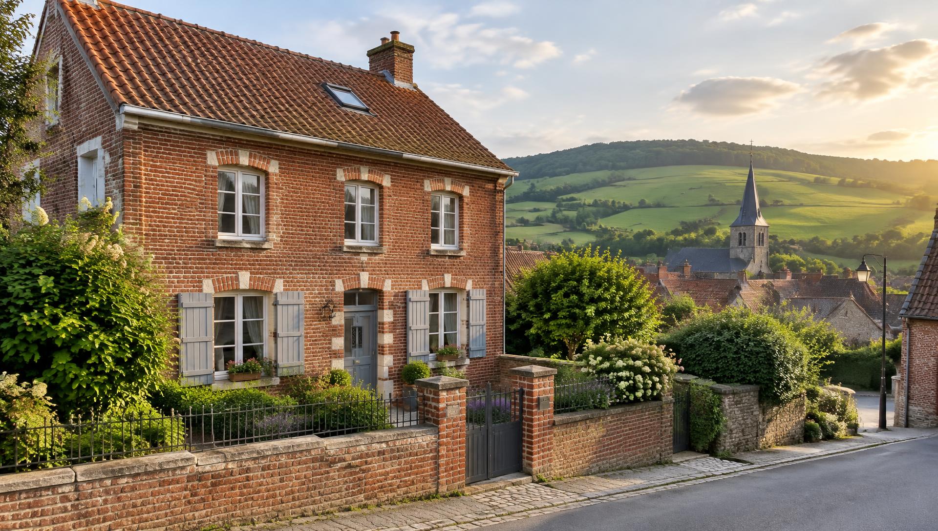 Maison en briques dans l'Artois